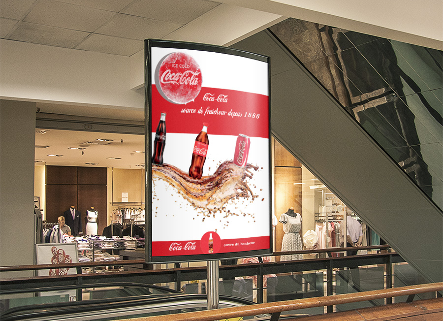 Mock-up Affiche Coca Cola